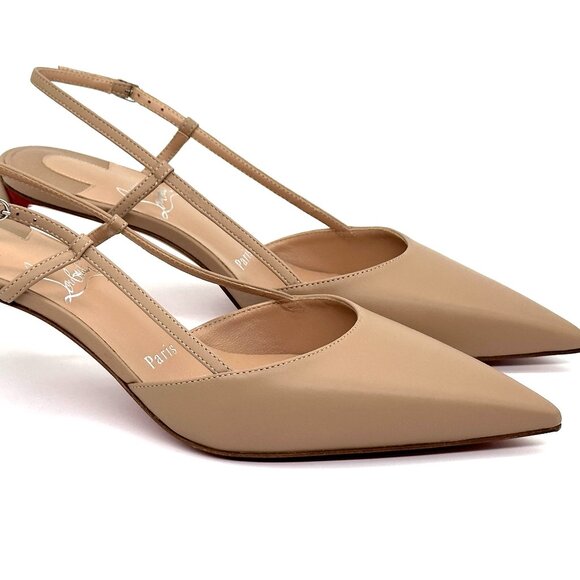 Christian Louboutin CONDOROLINE 55 Slingback Strap Pumps Sandals Heel Shoes - Picture 8 of 15